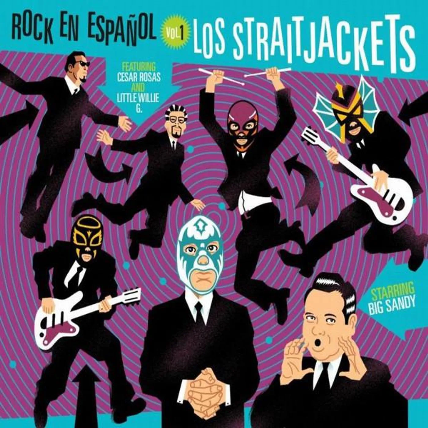 Los Straitjackets ROCK EN ESPAÑOL, VOL. 1 (15TH ANNIVERSARY/PURPLE VINYL) Vinyl Record