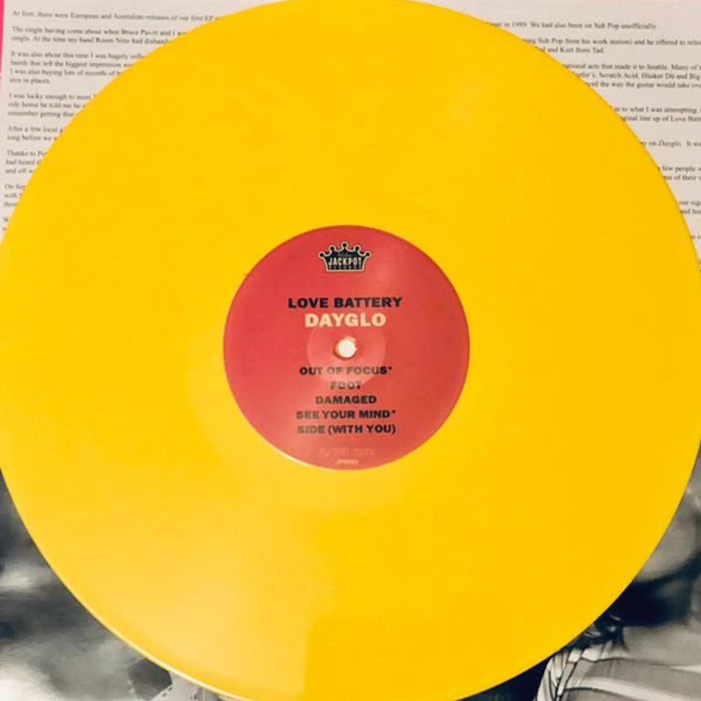 Love Battery DAYGLO Vinyl Record