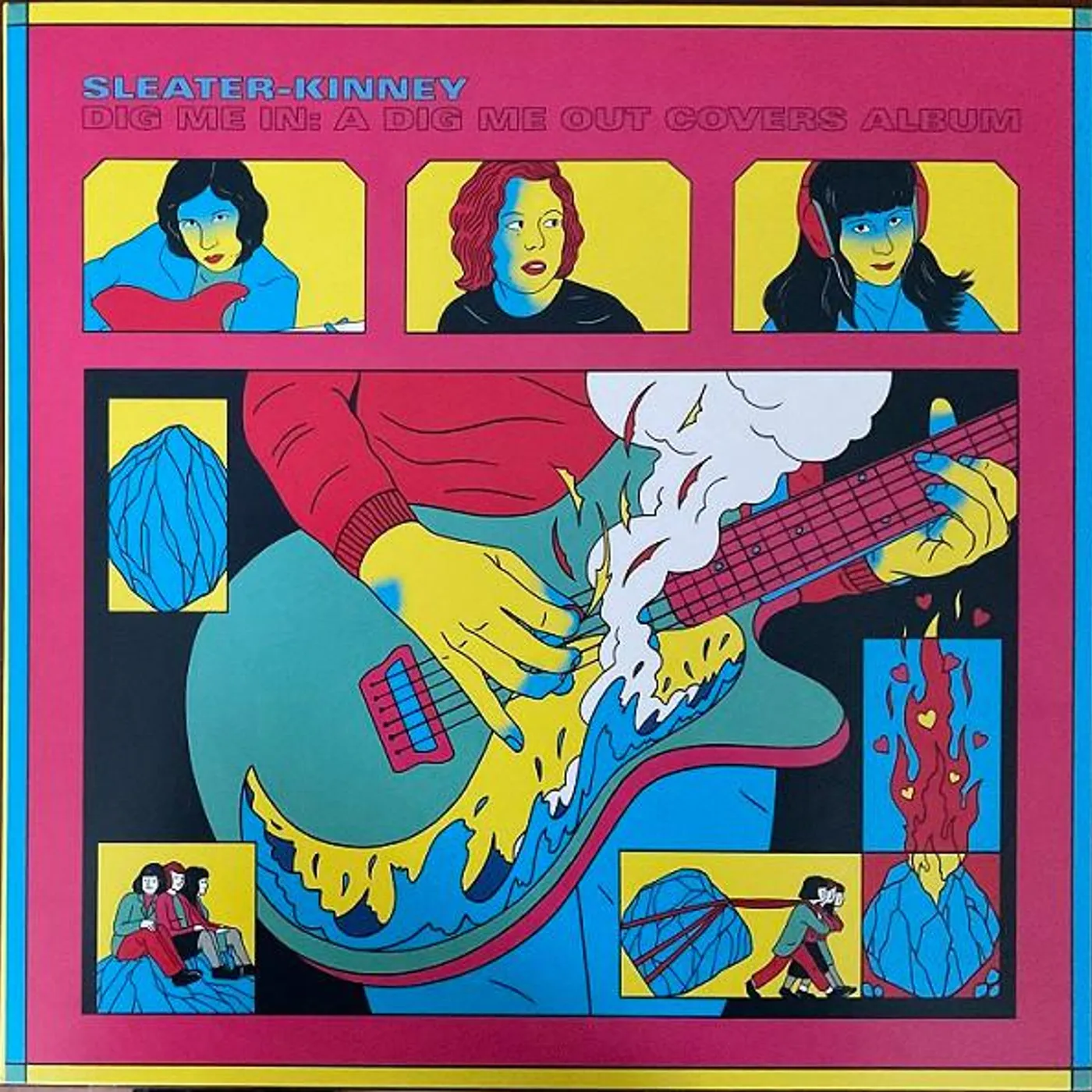 Sleater-Kinney DIG ME IN: A DIG ME OUT COVERS ALBUM (GREEN/BLUE VINYL) Vinyl Record