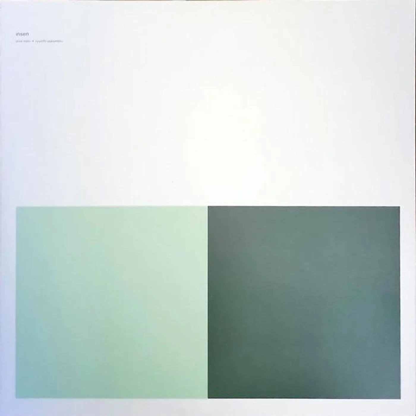 Alva Noto & Ryuichi Sakamoto INSEN (REMASTER) Vinyl Record
