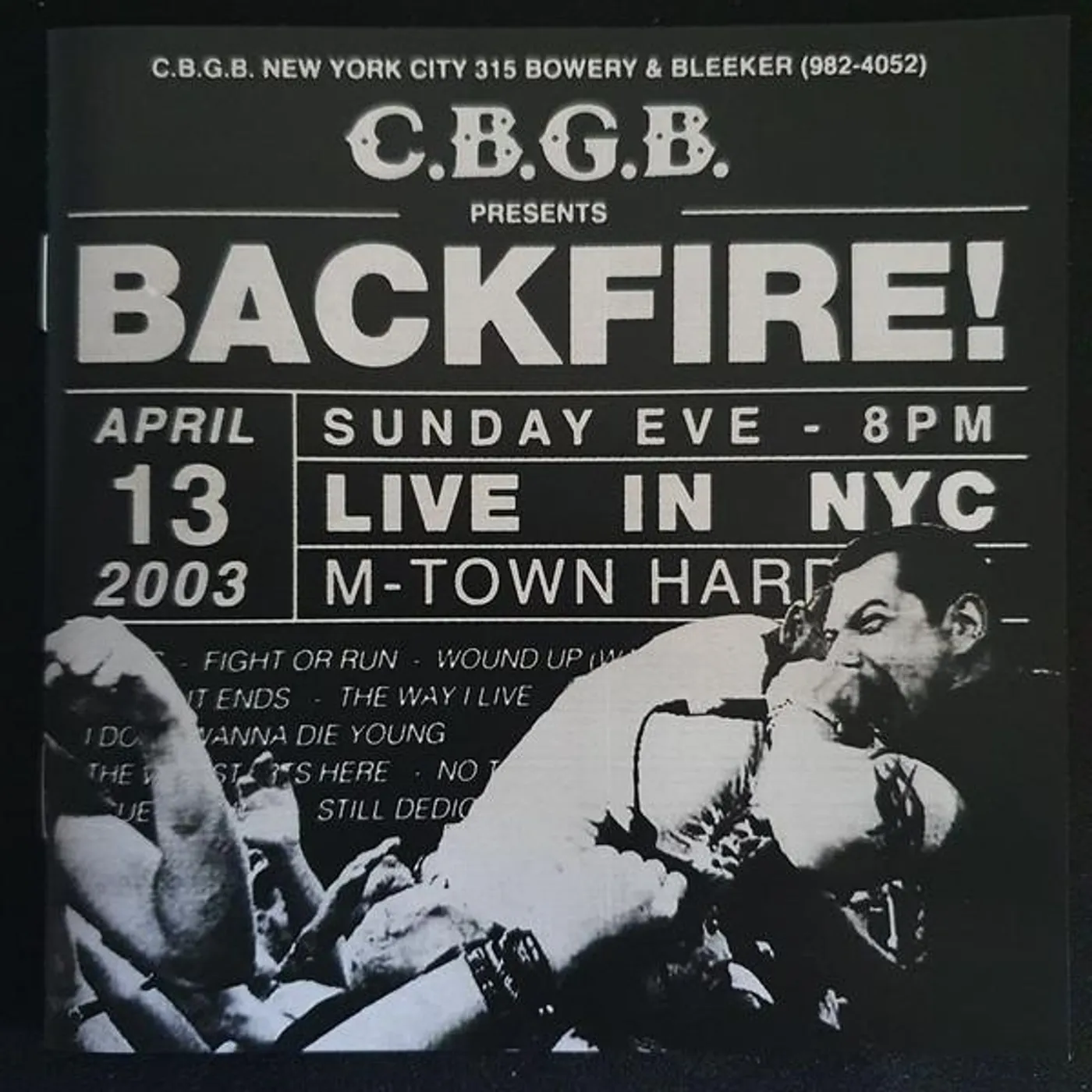 Backfire! LIVE AT CBGB CD