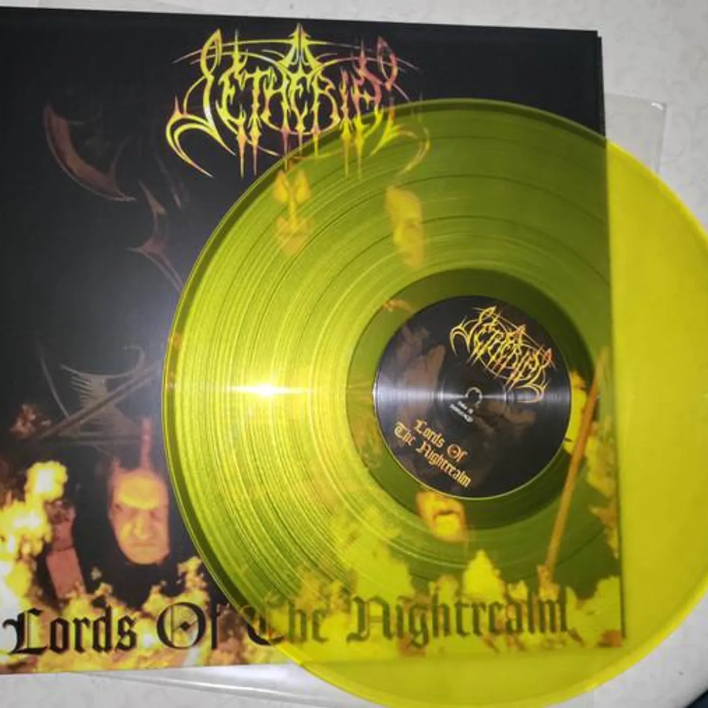 Setherial LORDS OF THE NIGHTREALM (RE-ISSUE/TRANSPARENT YELLOW VINYL) Vinyl Record