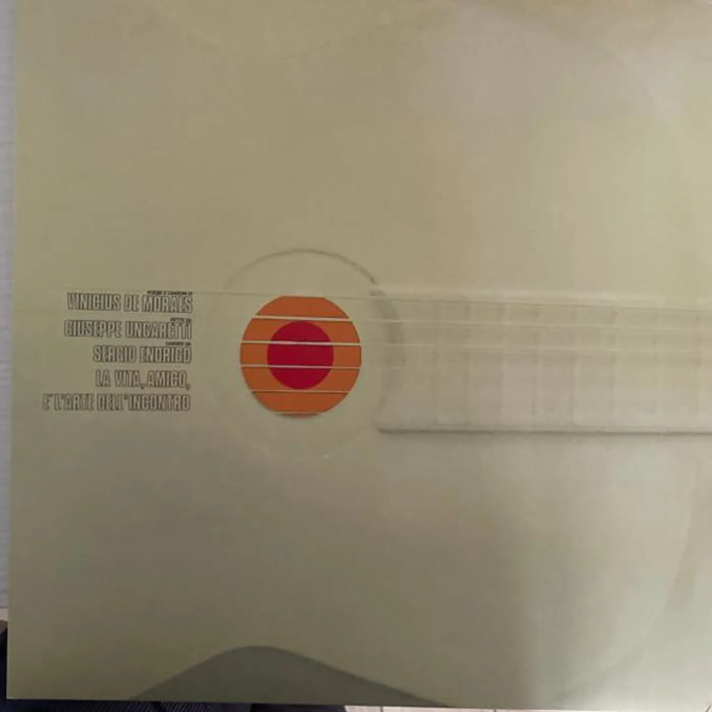 Endrigo / De Moraes / Ungaretti LA VITA AMICO E L'ARTE DELL'INCONTRO Vinyl Record