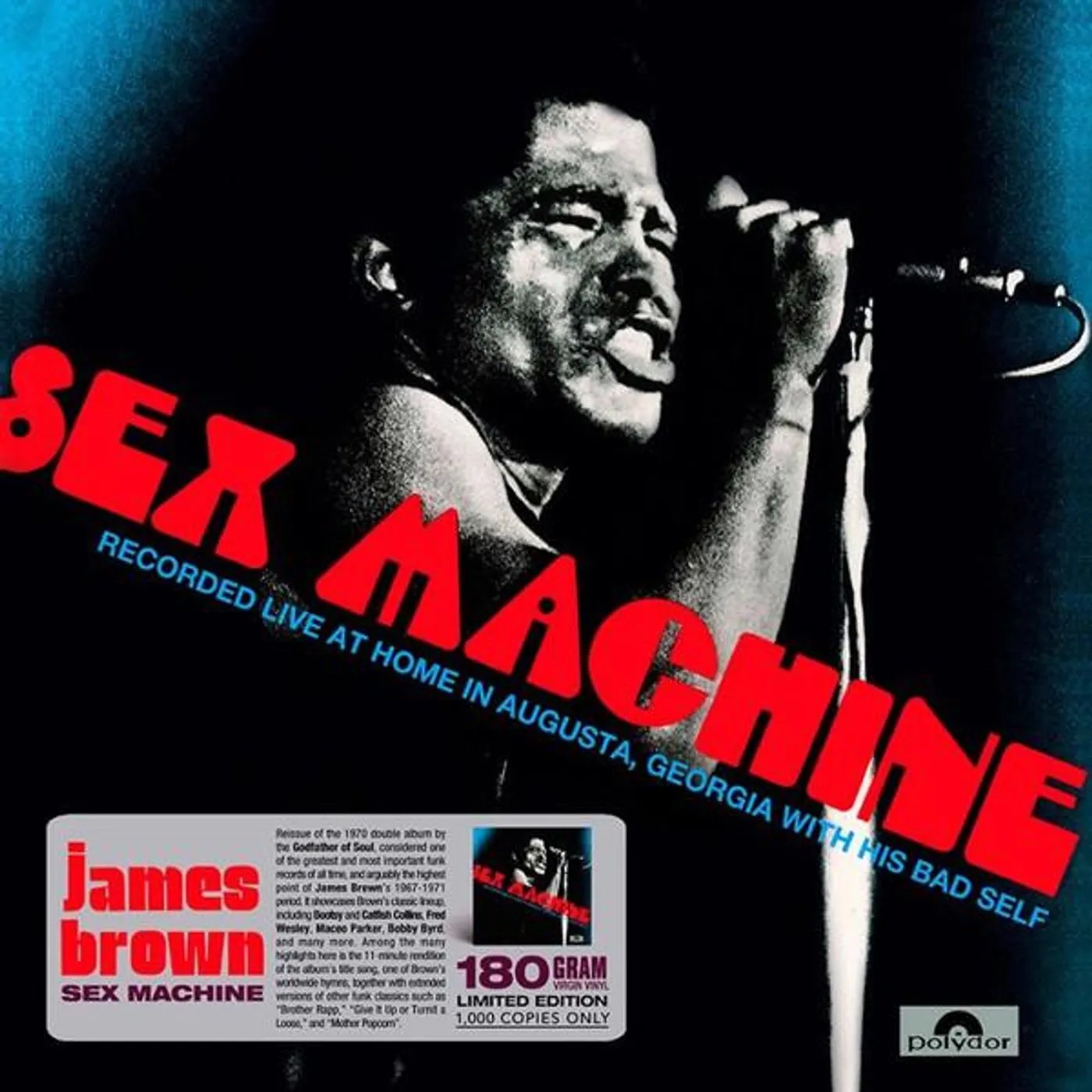 James Brown SEX MACHINE (DELUXE/180G/REISSUE) Vinyl Record