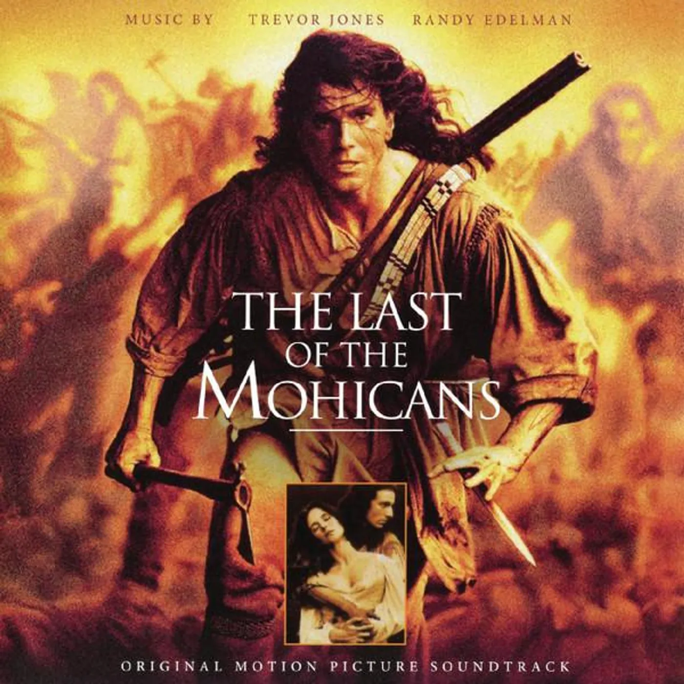 Trevor Jones & Randy Edelman LAST OF THE MOHICANS Original Soundtrack (ORANGE W/ BLACK STREAKS (SMOKE & FIRE) VINYL/2LP) Vinyl Record