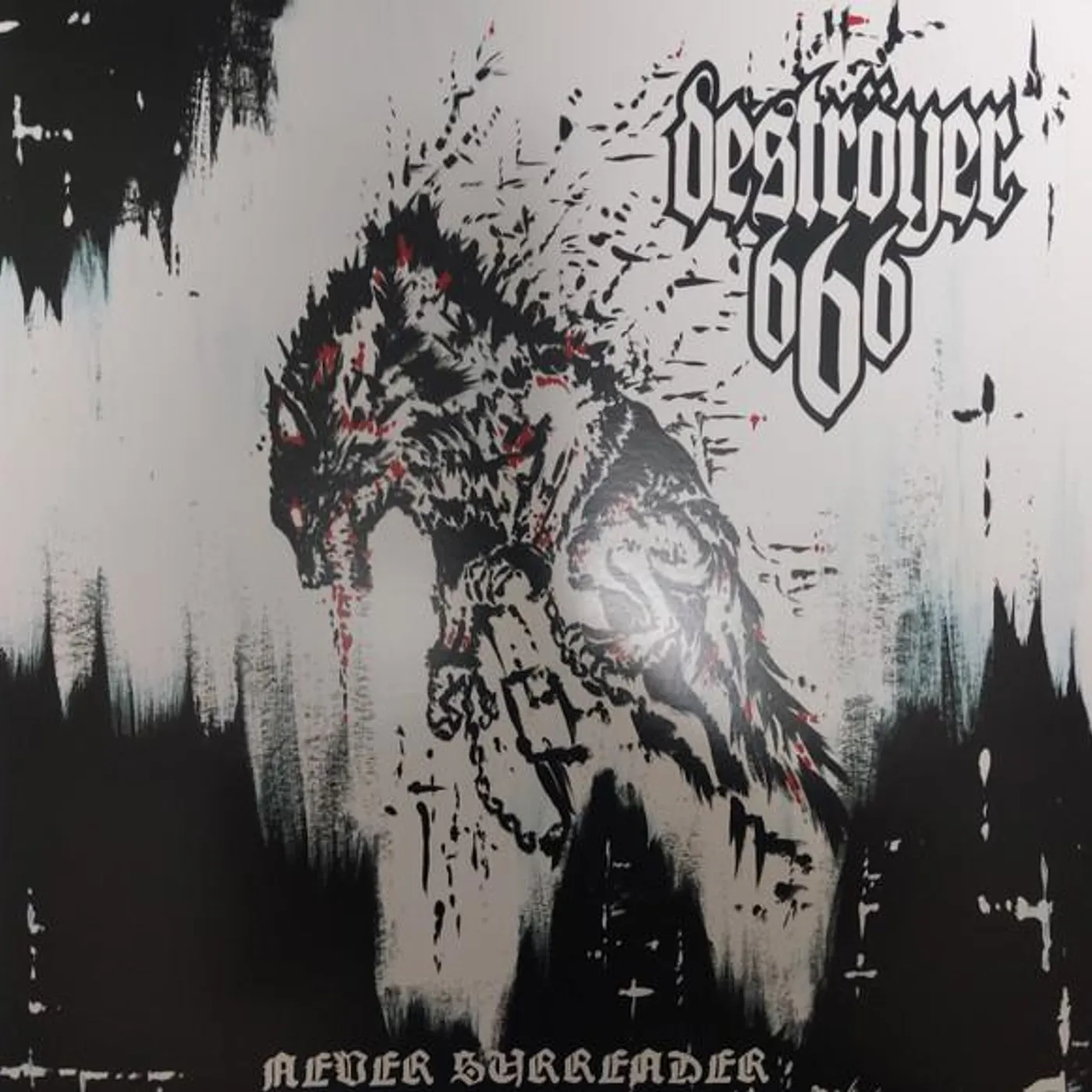 Deströyer 666 NEVER SURRENDER (SILVER VINYL) Vinyl Record