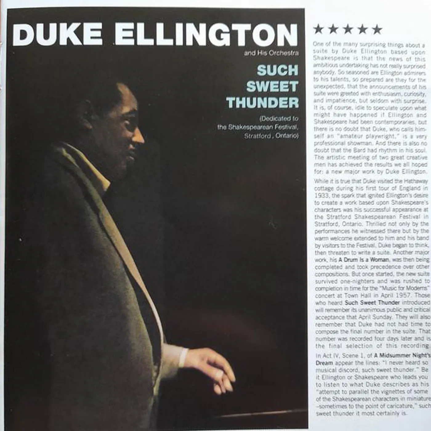 Duke Ellington SUCH SWEET THUNDER CD