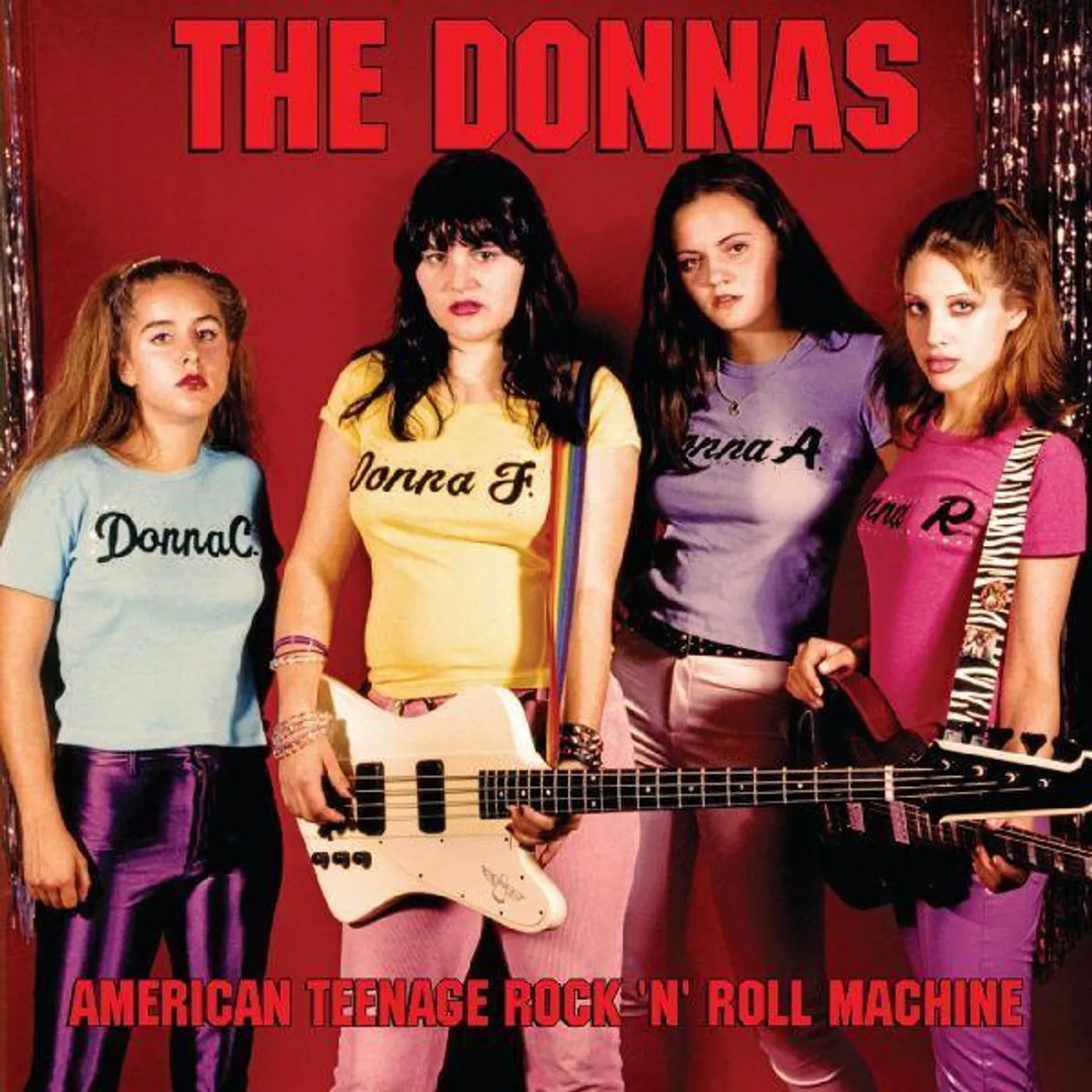 The Donnas American Teenage Rock 'n' Roll Machine (Fire Orange With Black Swirl) Vinyl Record