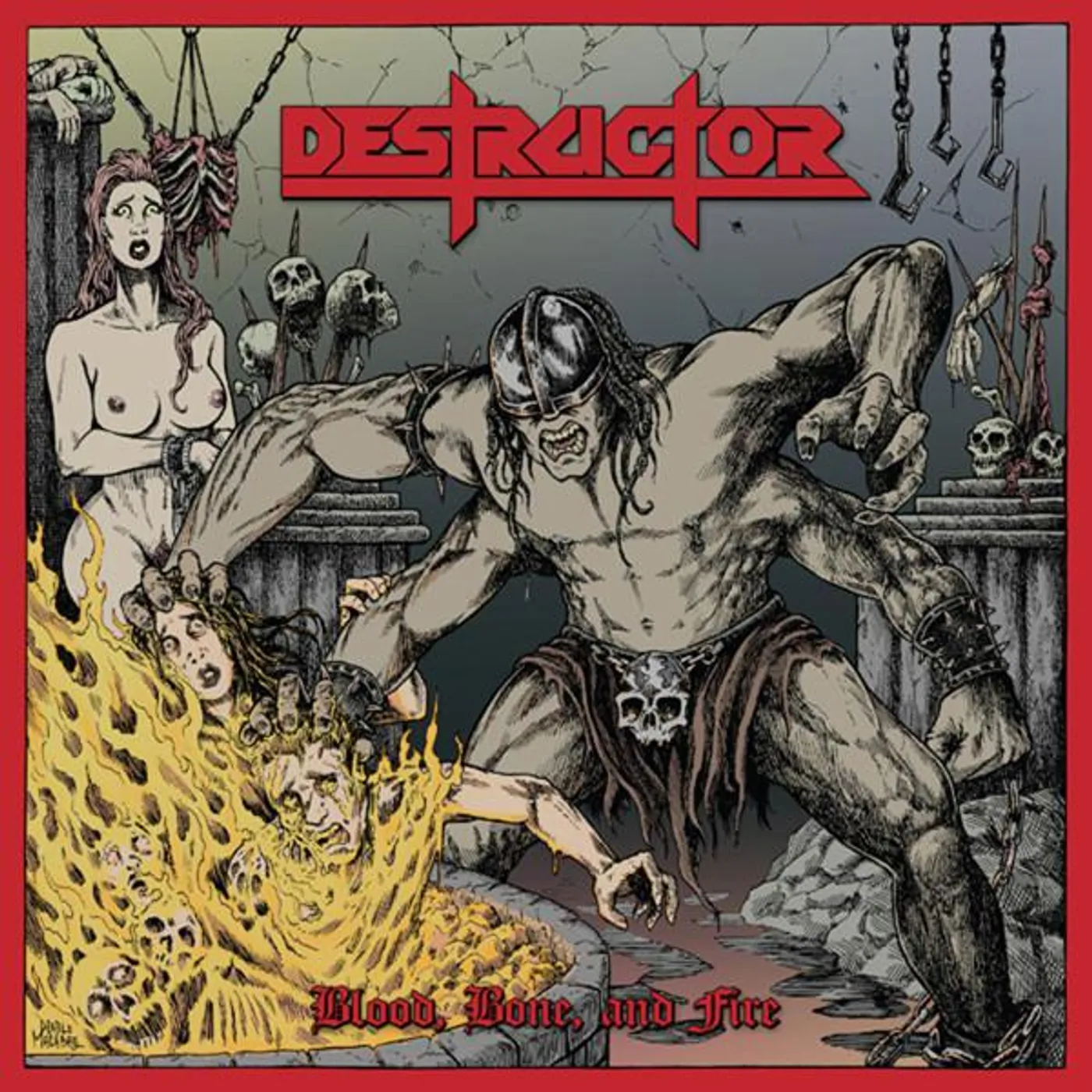 Destructor BLOOD BONE & FIRE Vinyl Record