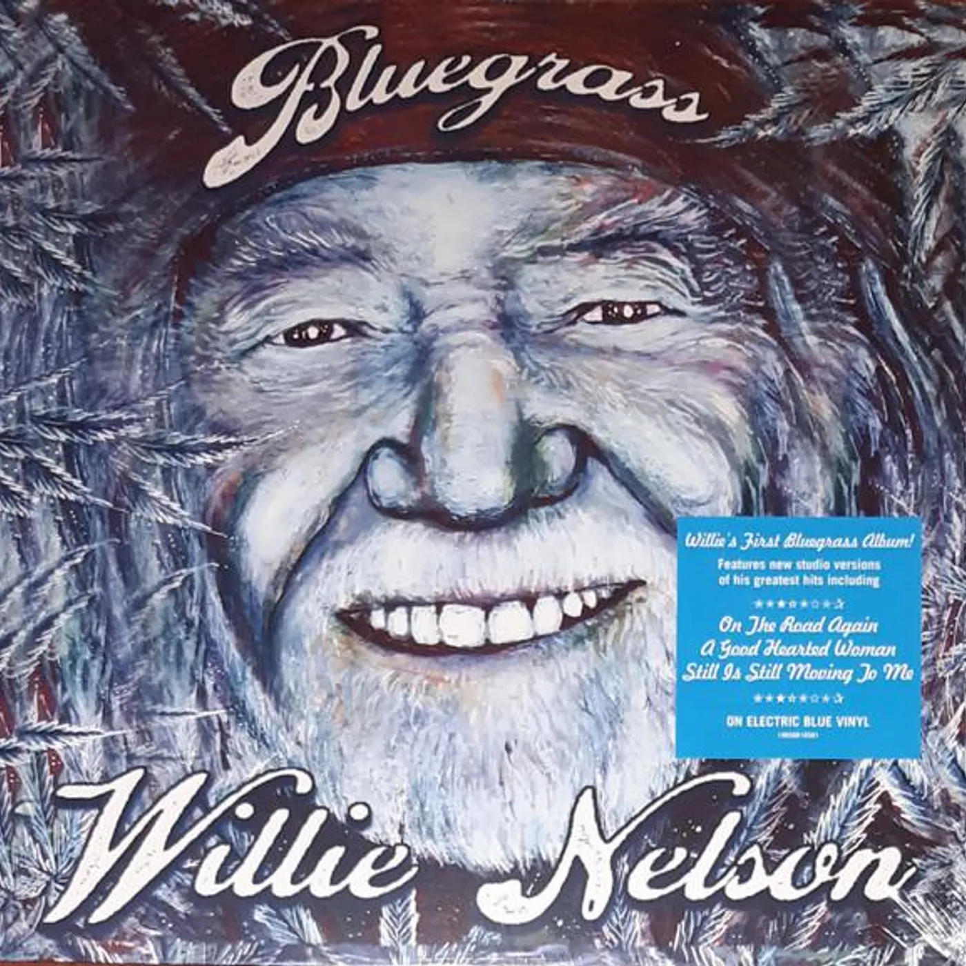 Willie Nelson Bluegrass (Electric Blue) Vinyl Record