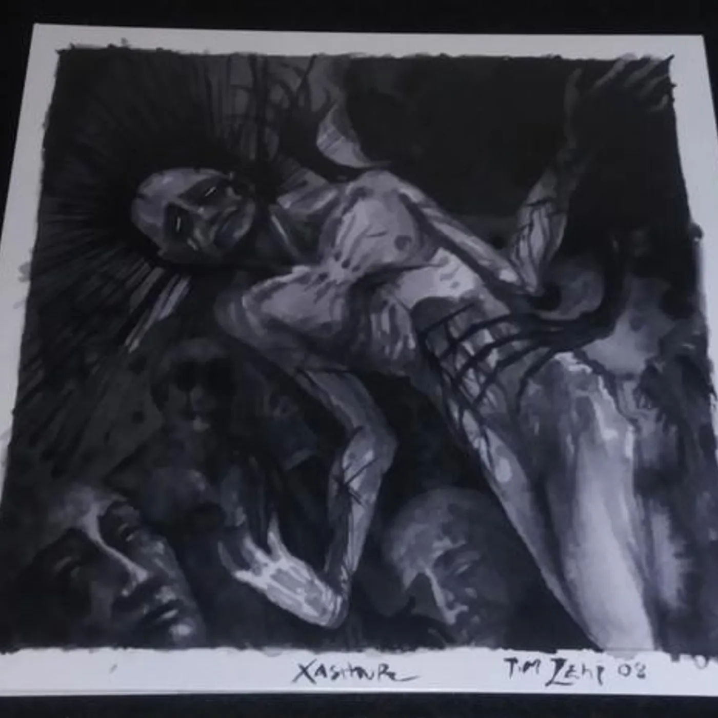 Xasthur ALL REFLECTIONS DRAINED (SILVER/BLUE MARBLE VINYL/2LP) Vinyl Record