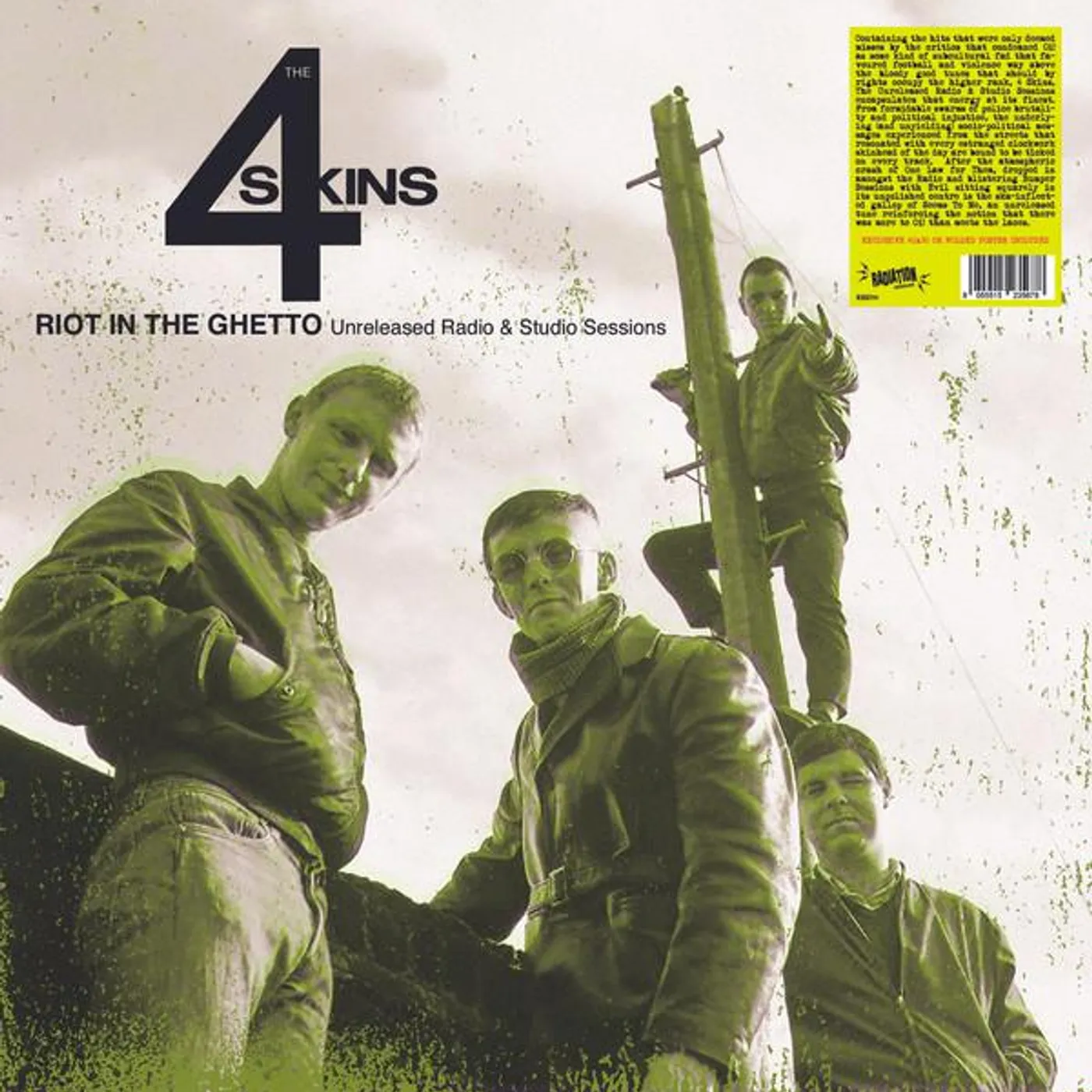 4 Skins RIOT IN THE GHETTO: UNRELEASED RADIO & STUDIO SESSIONS (RED VINYL) Vinyl Record