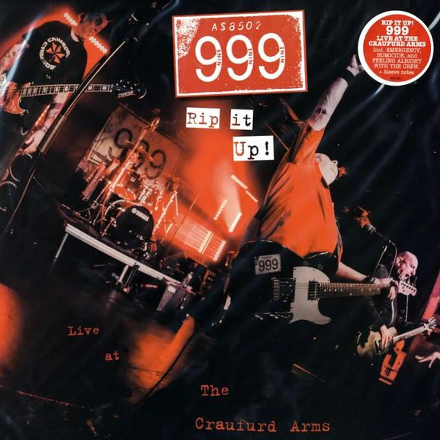 999 LIVE AT THE CRAUFURD ARMS Vinyl Record