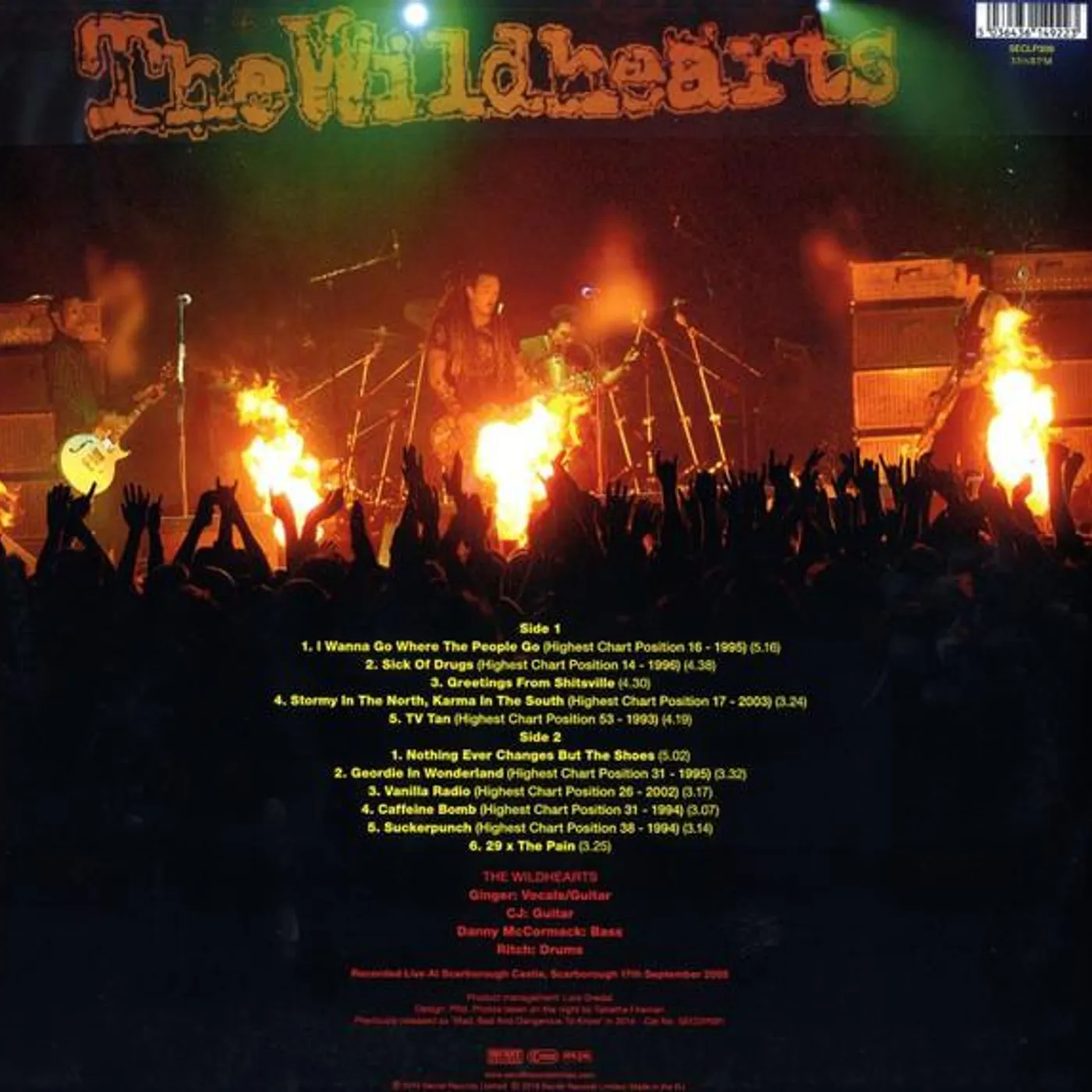 WildHearts BEST OF LIVE (YELLOW VINYL) Vinyl Record