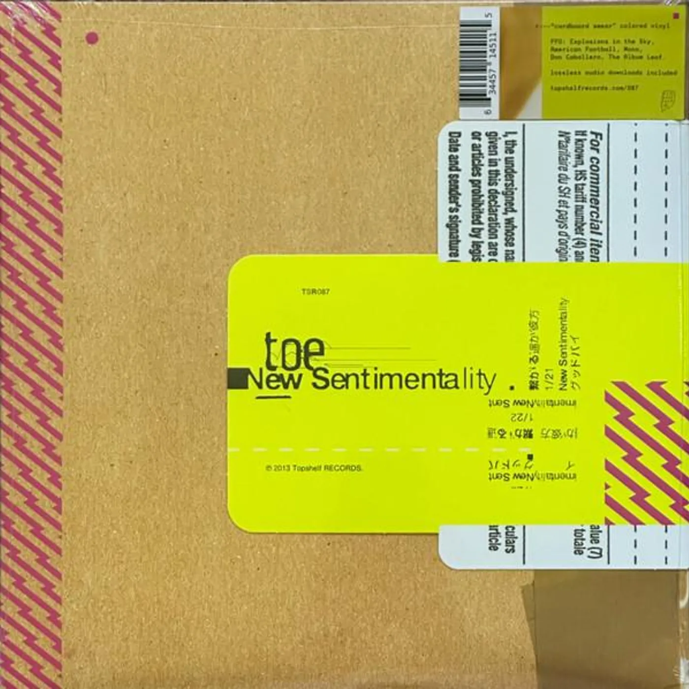 toe NEW SENTIMENTALITY (TAN & CLEAR VINYL) Vinyl Record