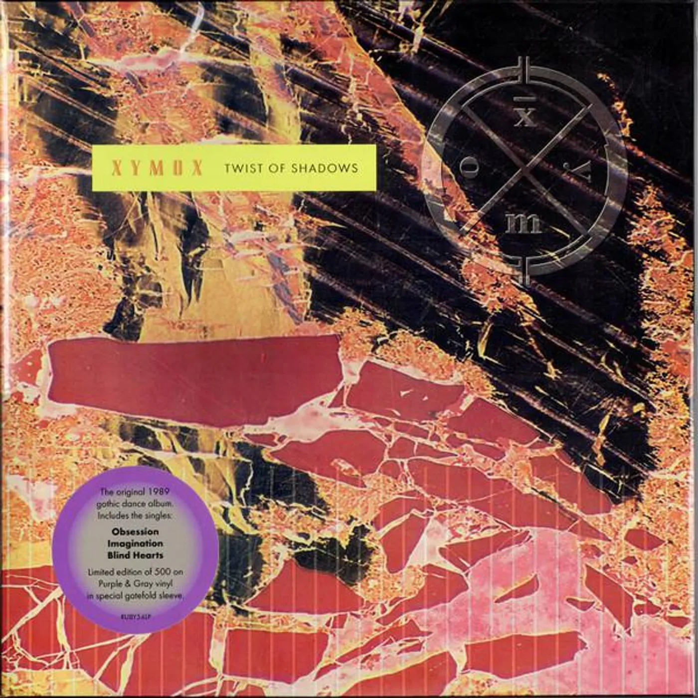 Xymox Twist of Shadows (Pink/Yellow) Vinyl Record