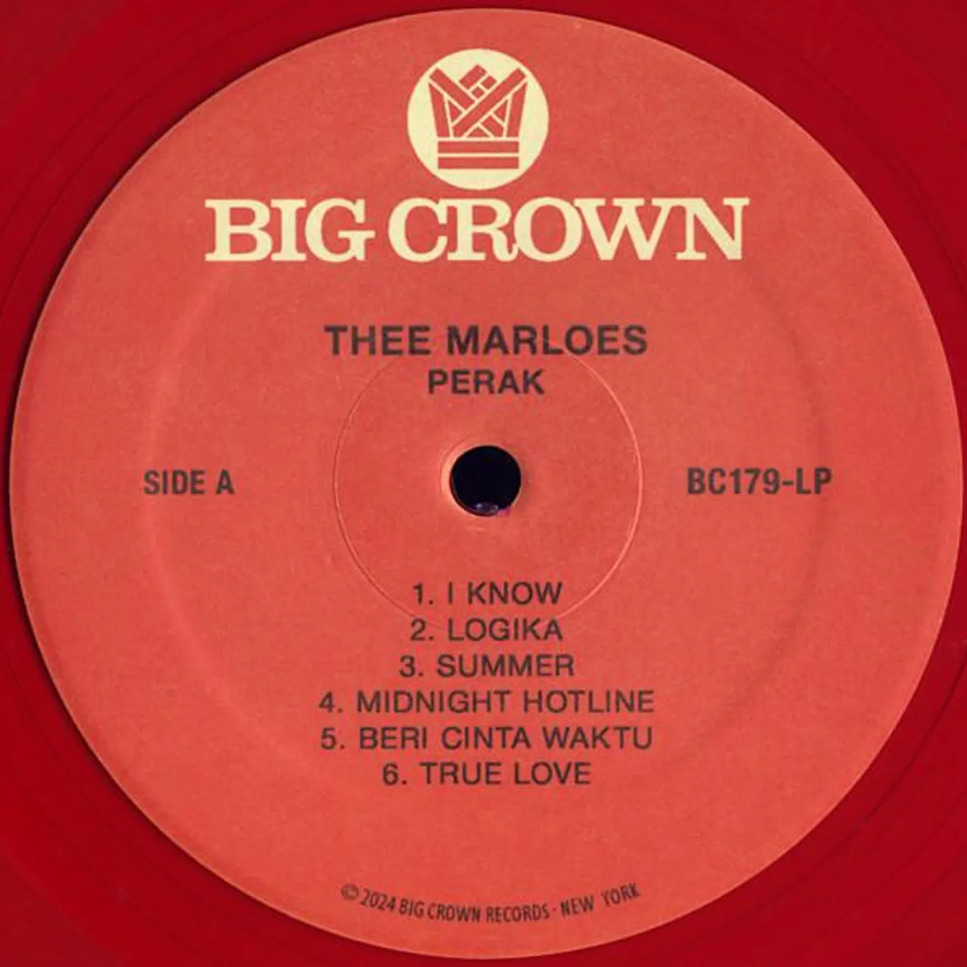Thee Marloes Perak (Clear Merah Vinyl) (I) Vinyl Record