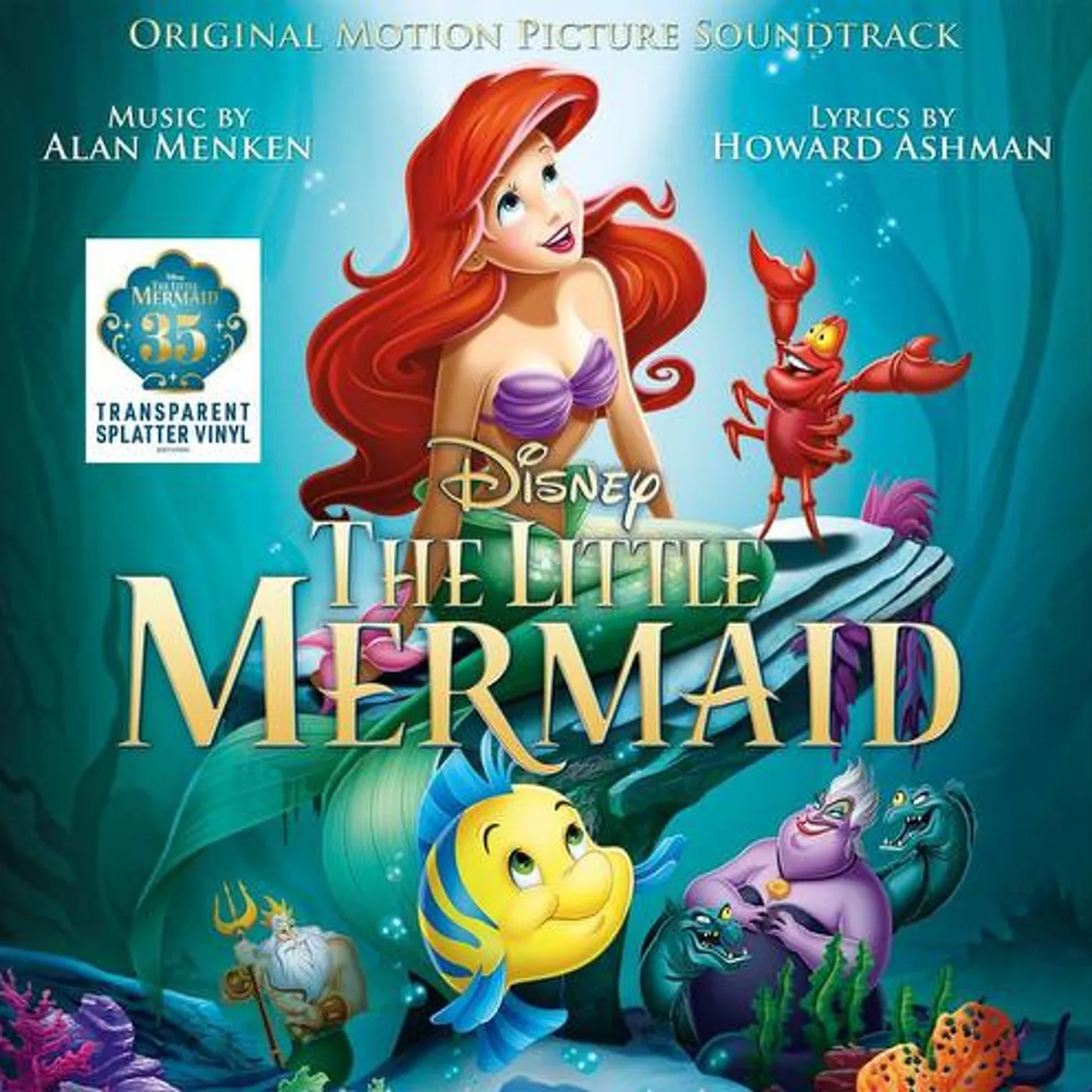 Various Artists  LITTLE MERMAID (OST) (TRANSPARENT & BLUE SPLATTER VINYL/35TH ANNIVERSARY EDITION/LIMITED) Vinyl Record