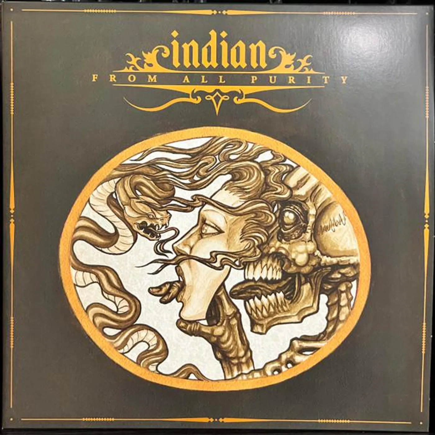 Indian FROM ALL PURITY (SWAMP GREEN & GOLD MERGE WITH SPLATTER VINYL) Vinyl Record
