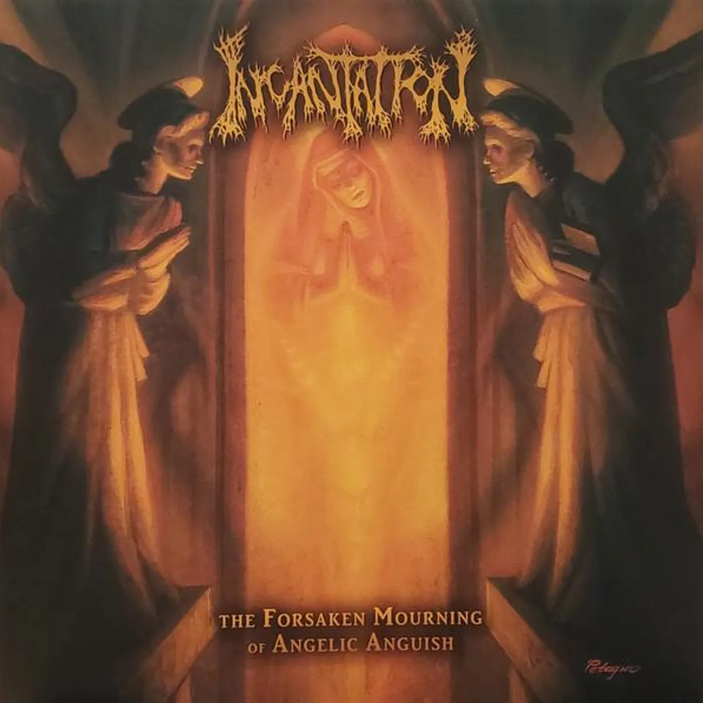 Incantation FORSAKEN MOURNING OF ANGELIC ANGUISH (CUSTOM RIPPLE VINYL) Vinyl Record