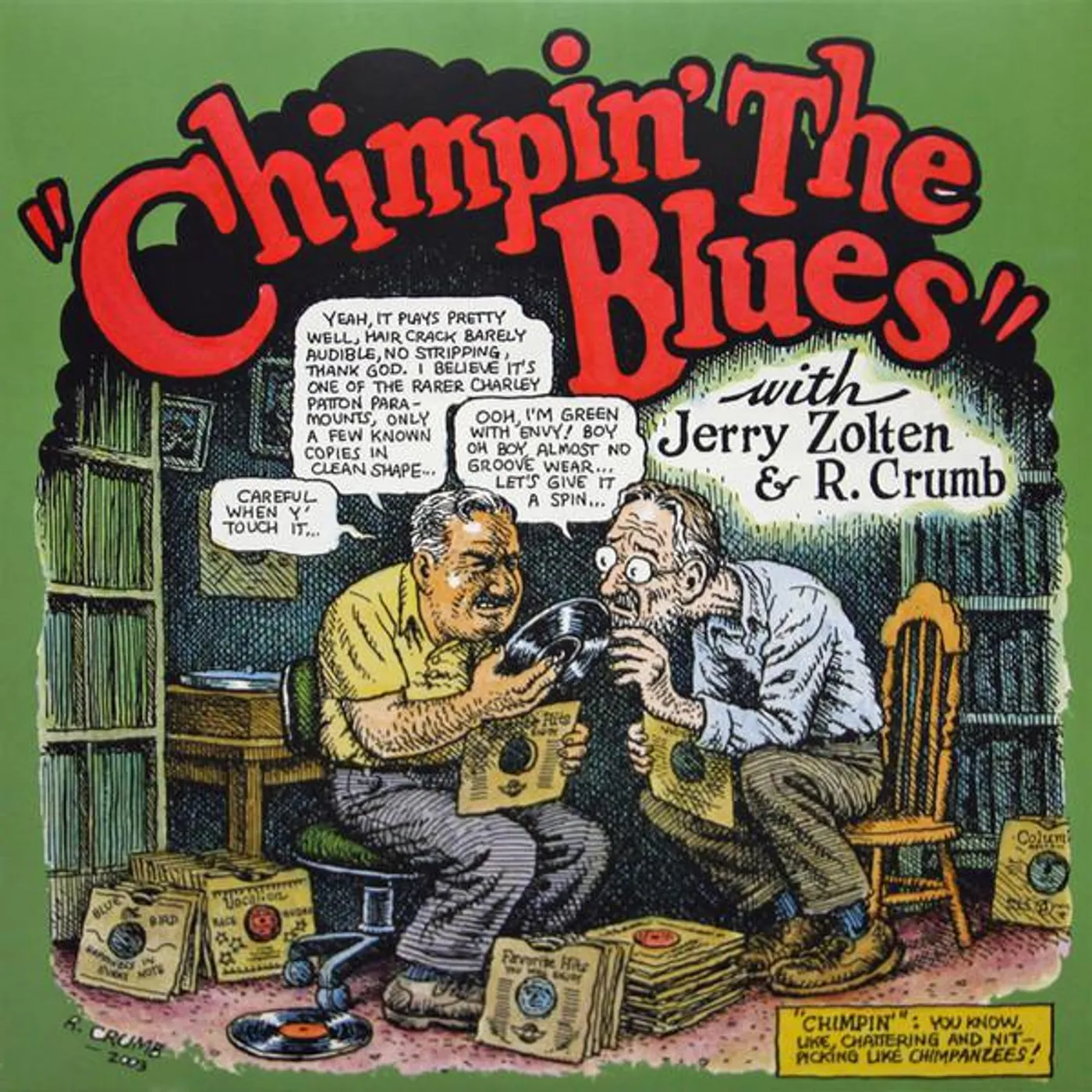 Robert Crumb & Jerry Zolten CHIMPIN THE BLUES Vinyl Record