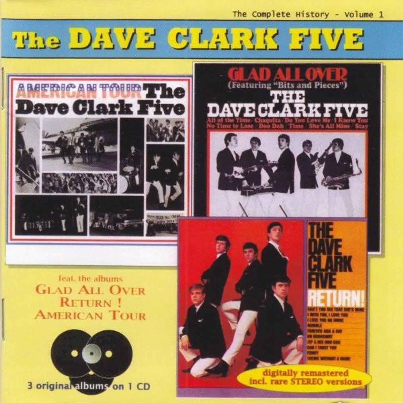 The Dave Clark Five VOLUME 1: GLAD ALL OVER / RETURN CD