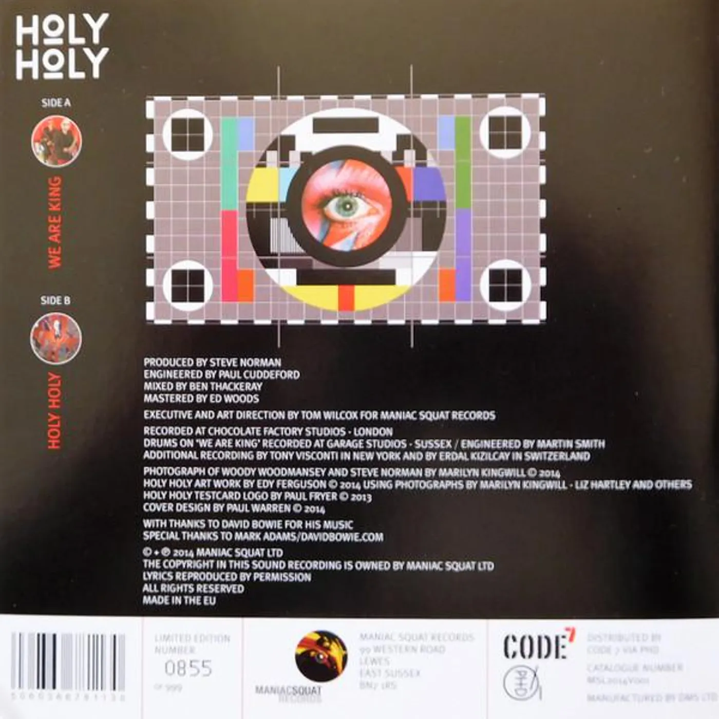 WE ARE KING / HOLY HOLY Vinyl Record