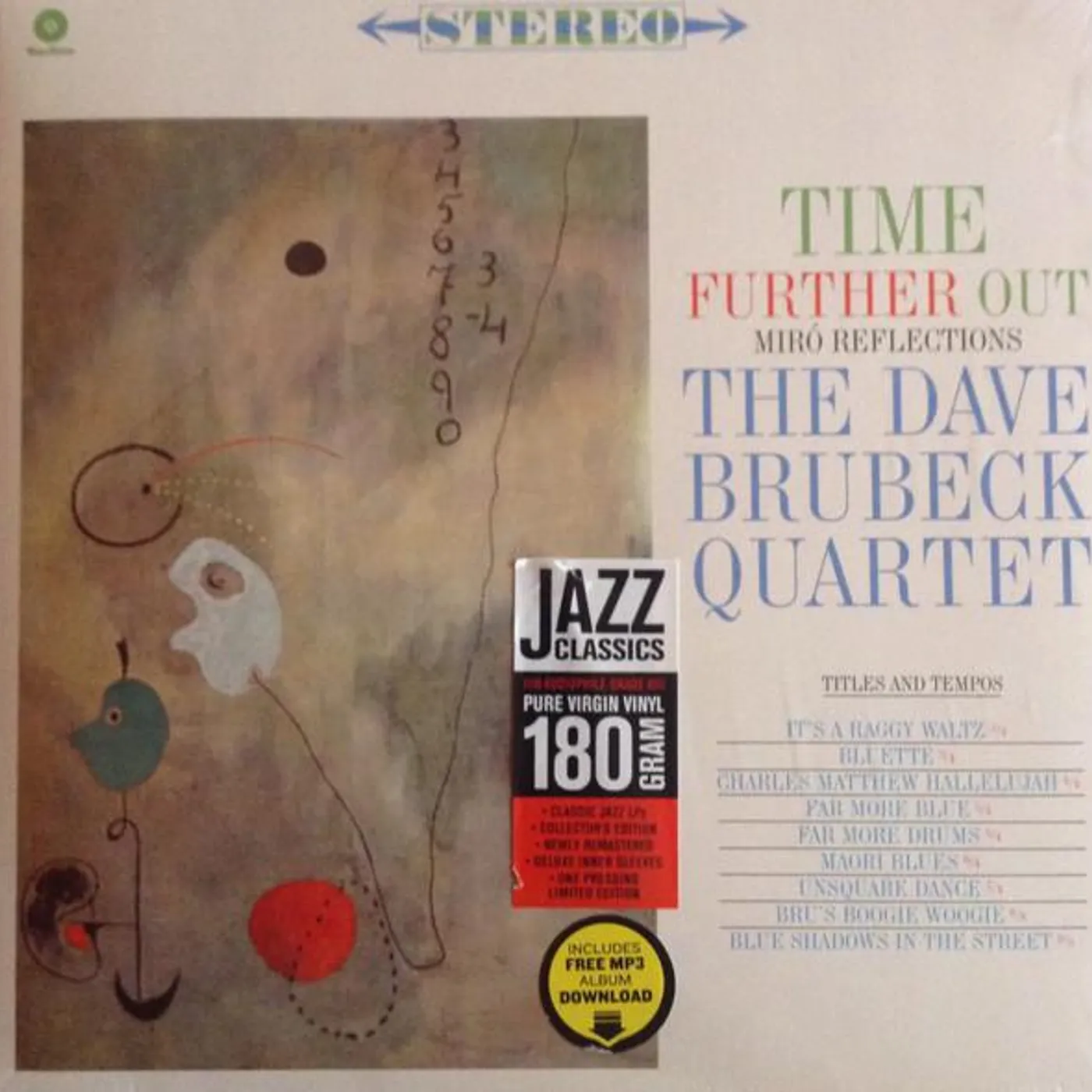 The Dave Brubeck Quartet TIME FURTHER OUT Vinyl Record