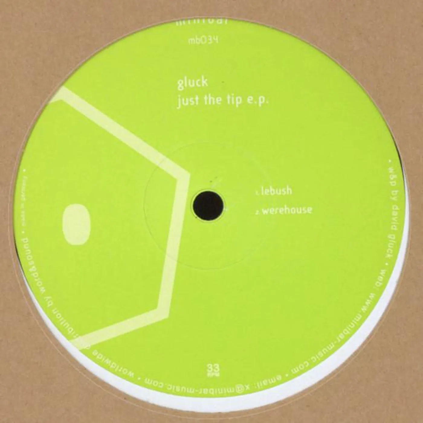 Gluck JUST THE TIP Vinyl Record