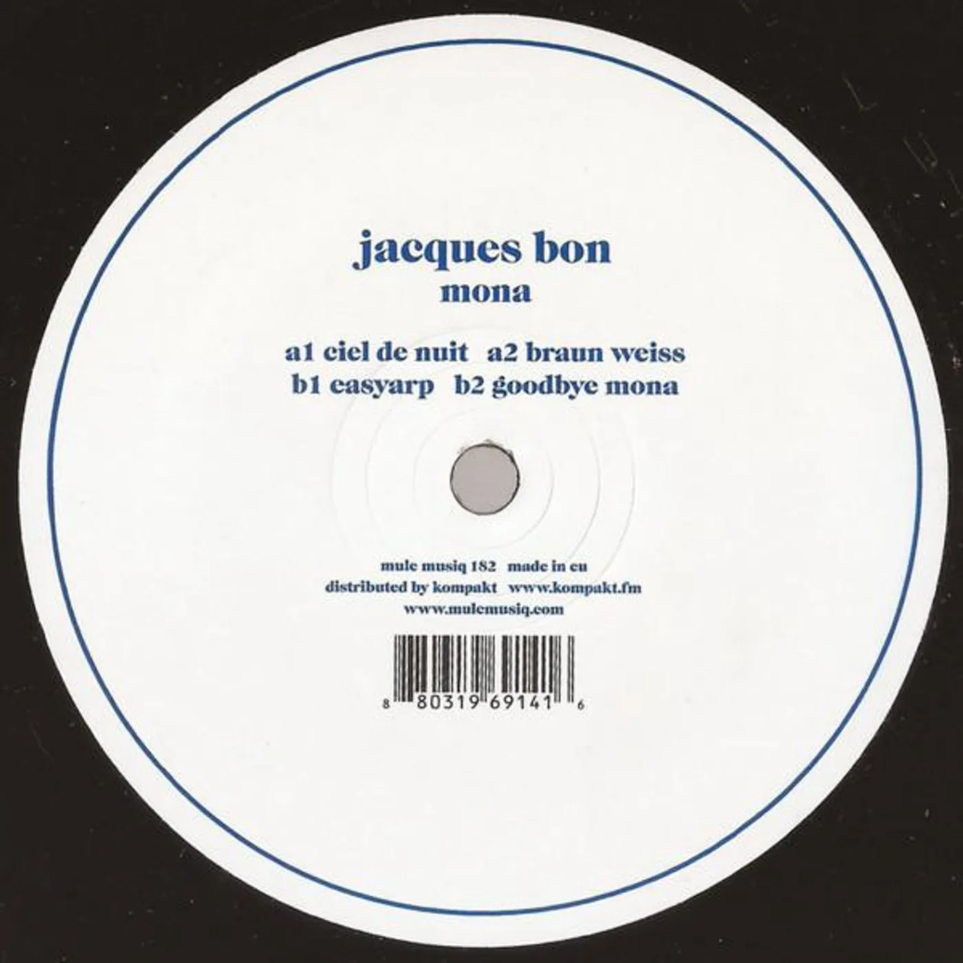 Jacques Bon Mona Vinyl Record