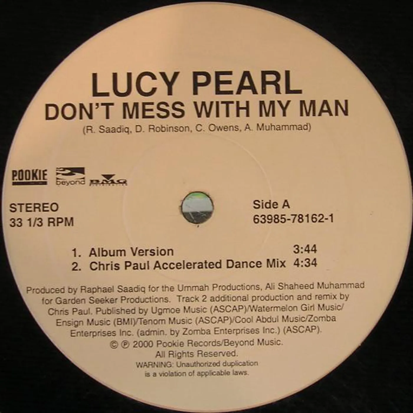 Lucy Pearl DON'T MESS WITH NY MAN (X5) Vinyl Record