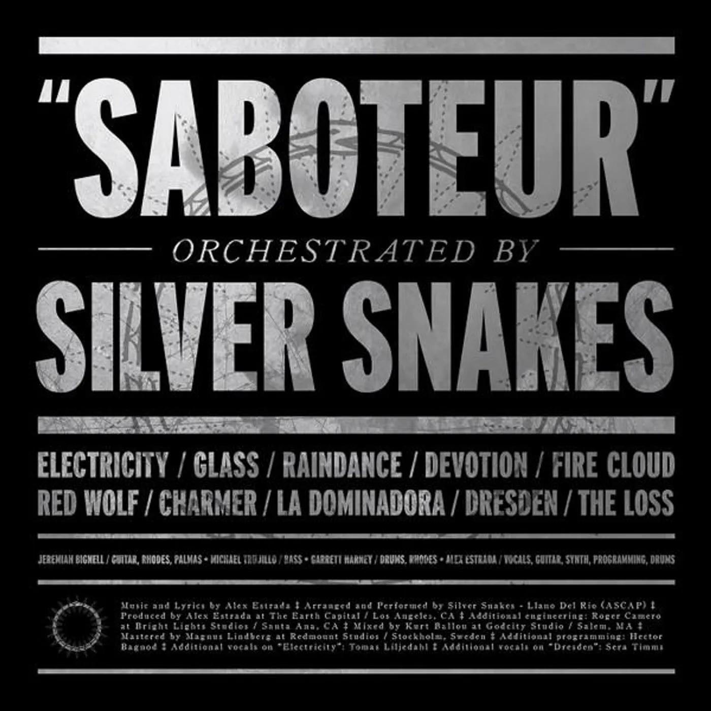 Silver Snakes SABOTEUR Vinyl Record