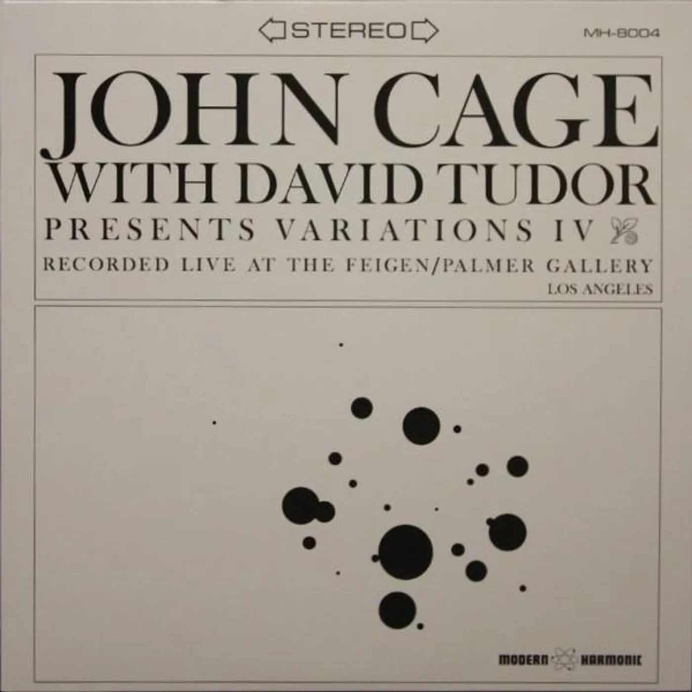 John Cage and David Tudor VARIATIONS IV Vinyl Record