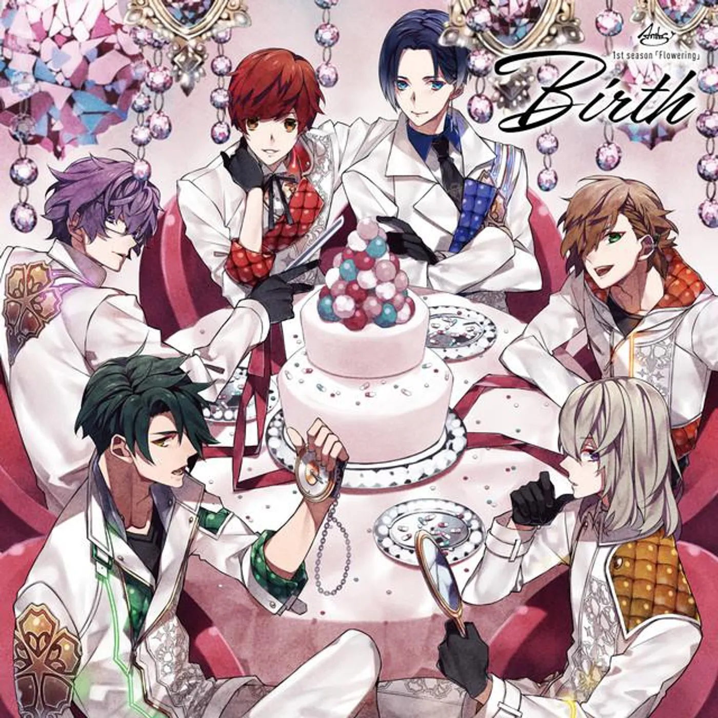 [Anthos]KAGEKAWA RYOGA(VA:Daiki Hamano)、TOUDO LIHITO(VA:Kent Ito)、CHISE(VA:Wataru Komada)、KISARAGI KAORU(VA:Shunichi Toki)、YUKI MAHIRO(VA:Seiichiro Yamashita)、KIYOSE HARUTA(VA:Toshiki Masuda)