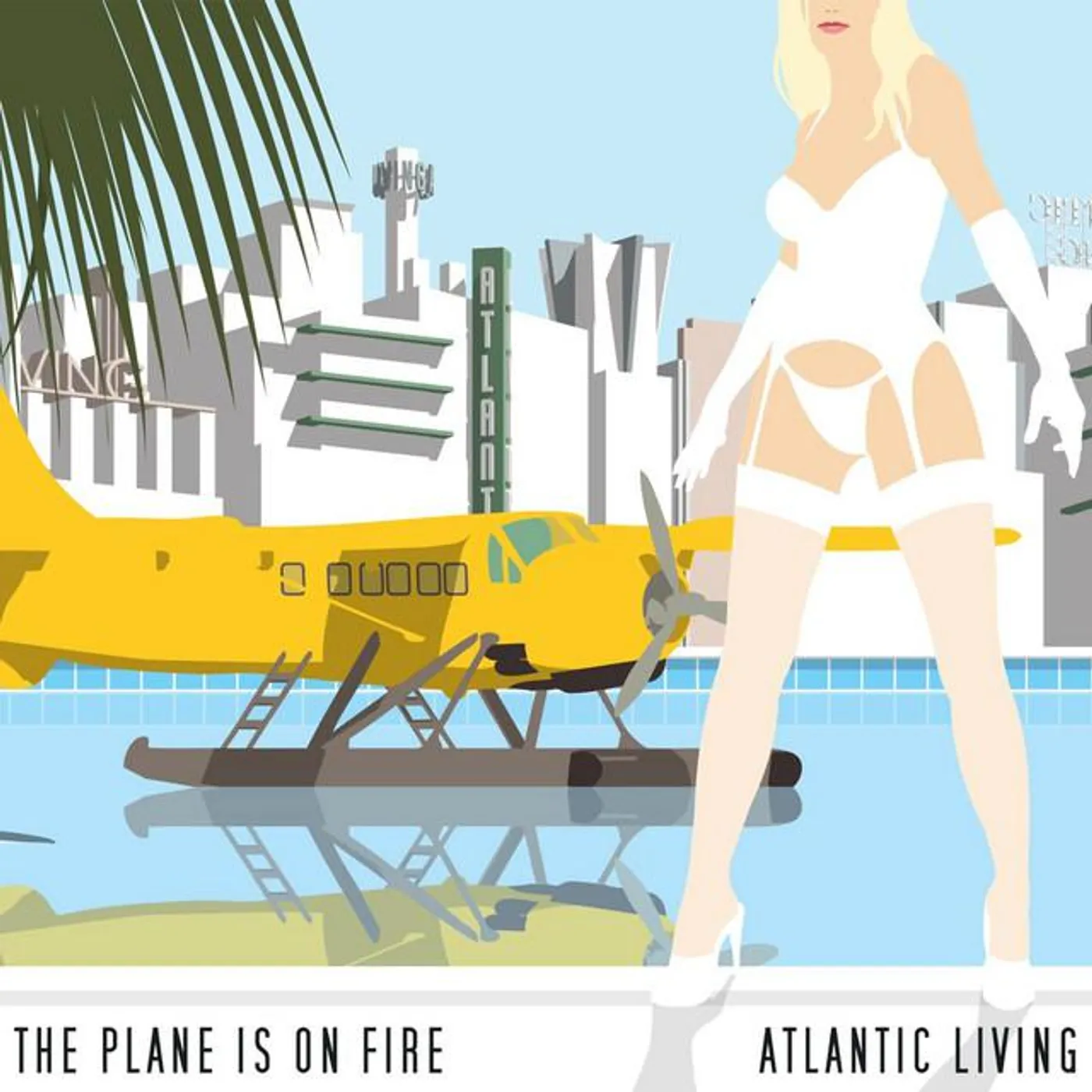 the plane is on fire