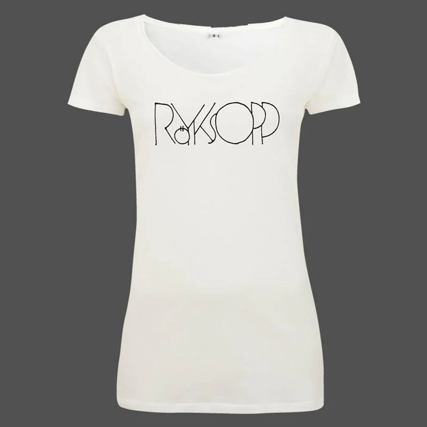 Röyksopp White Raw Edge Logo T-Shirt Ladies