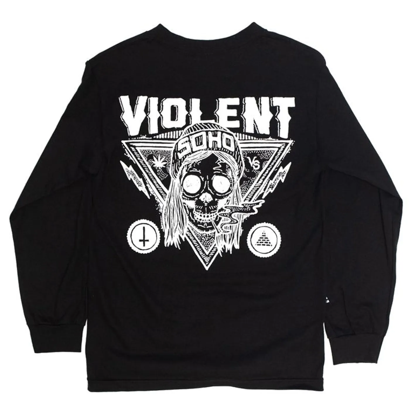 Violent Soho Blazin' Skull Long Sleeve (Black)