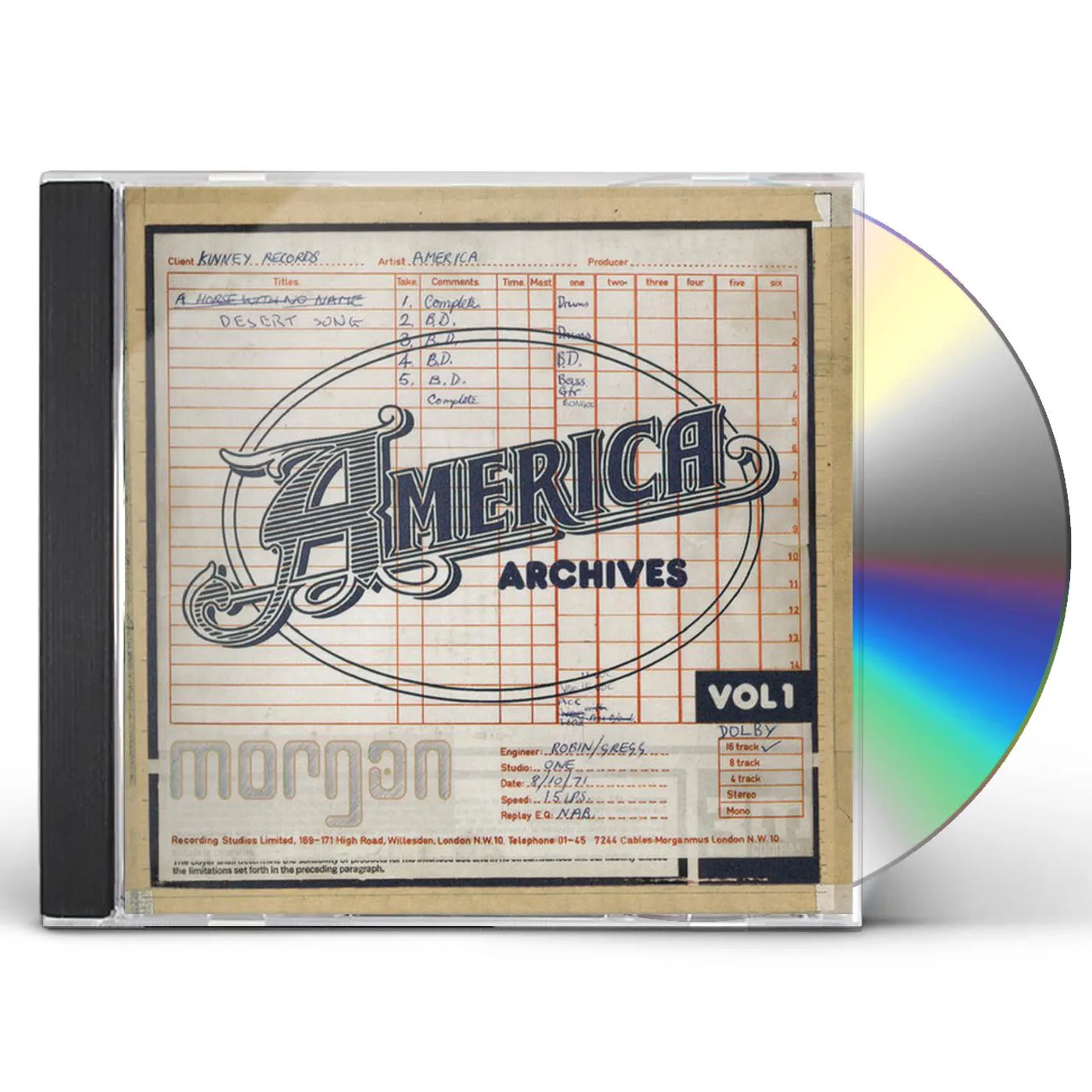 America ARCHIVES VOL 1 CD