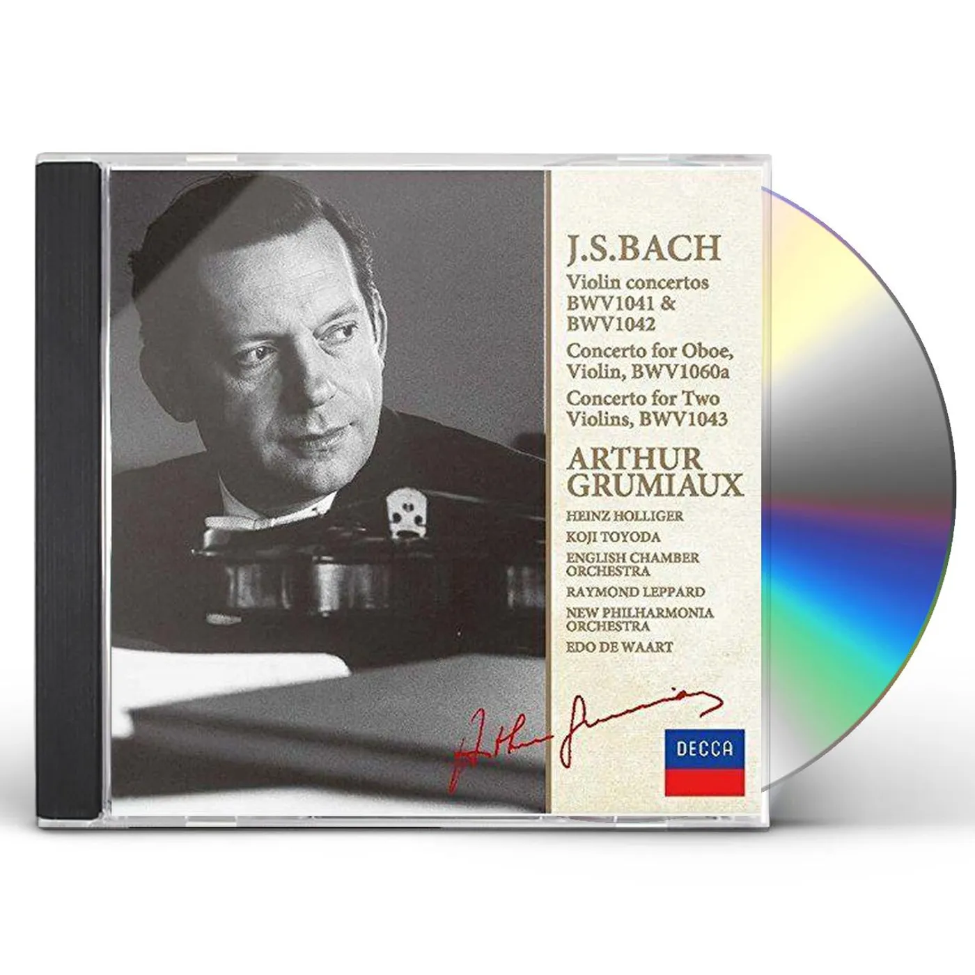 Bach and Arthur Grumiaux J.S.BACH: VIOLIN CONCERTOS CD