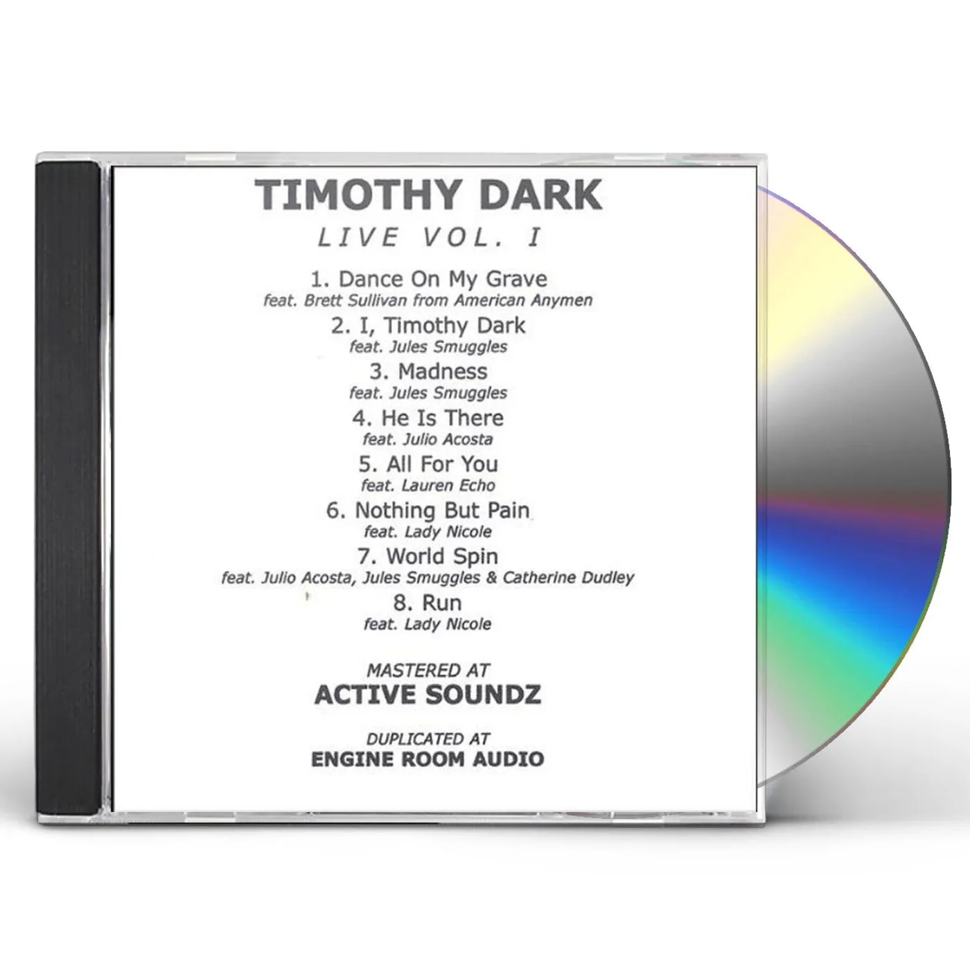 Timothy Dark LIVE 1 CD