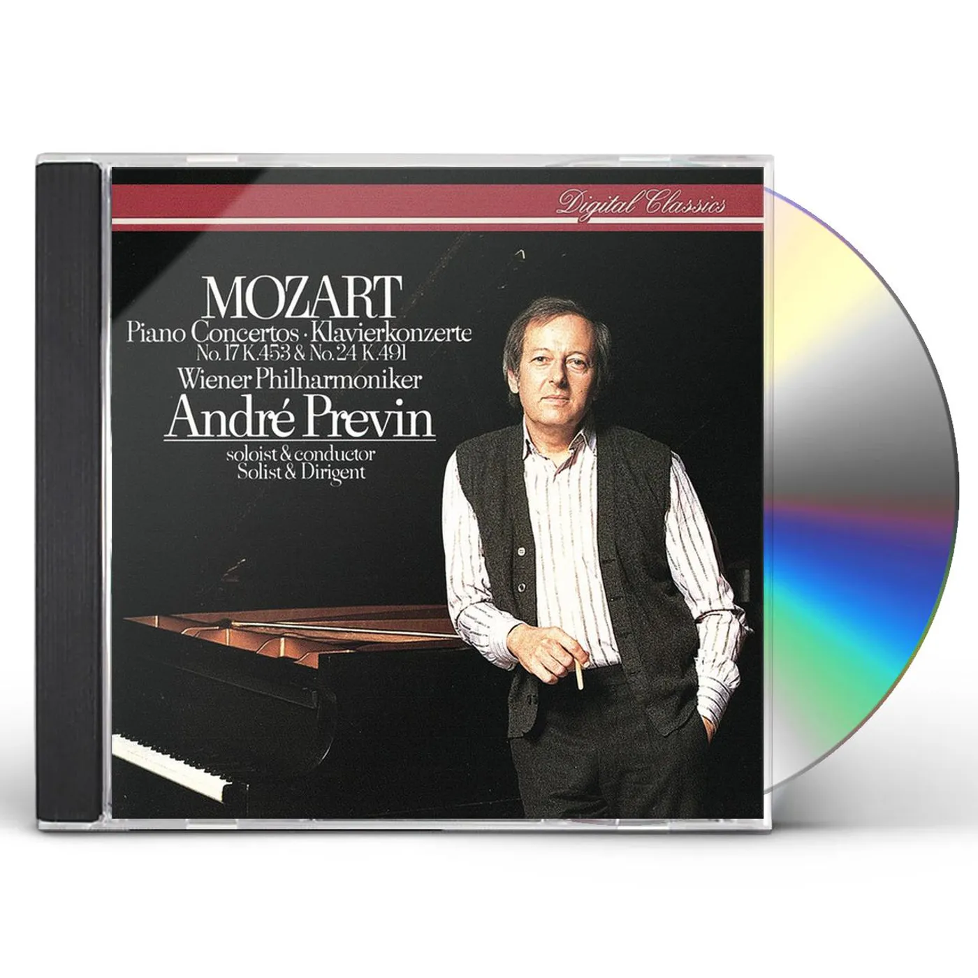 Mozart / Andre Previn MOZART: PIANO CONCERTOS 17 & 24 CD