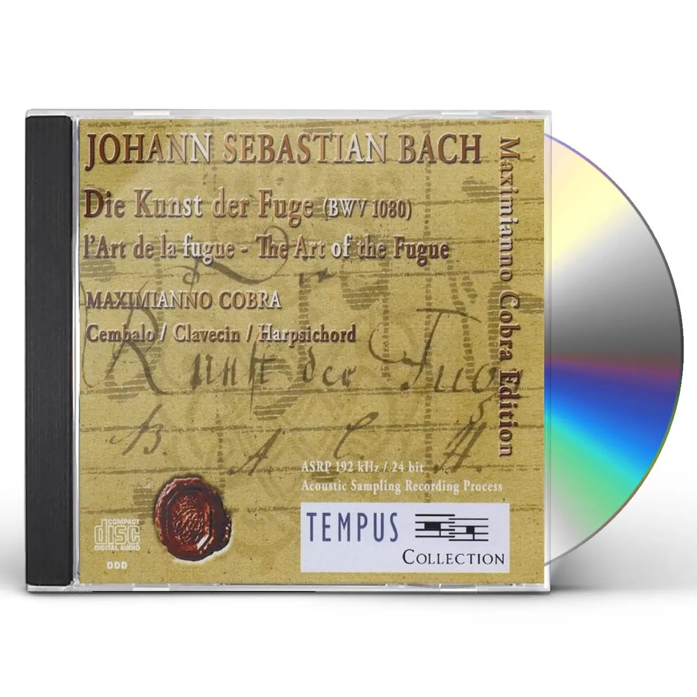 Maximianno Cobra J.S. BACH-DIE KUNST DER FUGE-THE ART OF FUGUE BWV CD