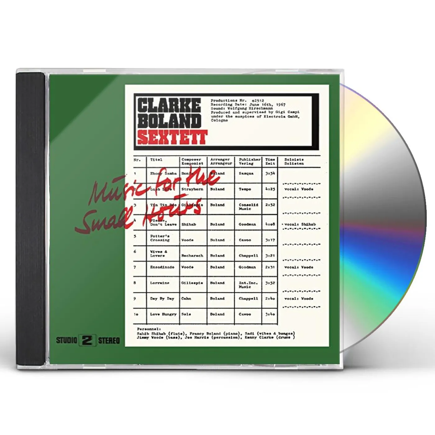 Clarke Boland Sextett MUSIC FOR THE SMALL HOURS CD