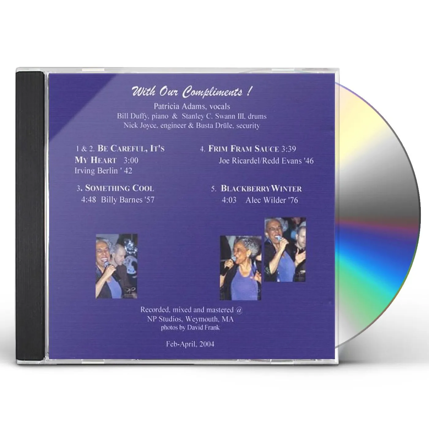 Patricia Adams WITH OUR COMPLIMENTS CD