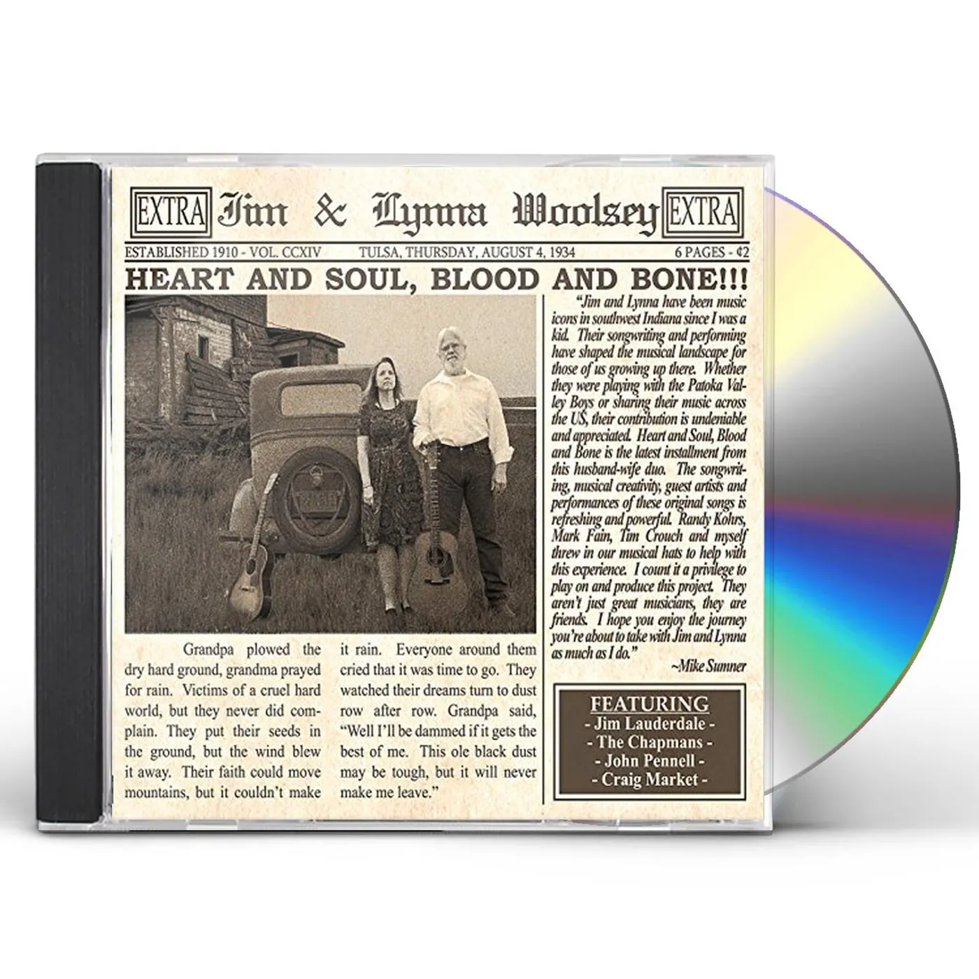 Jim Woolsey / Lynna HEART AND SOUL BLOOD & BONE CD