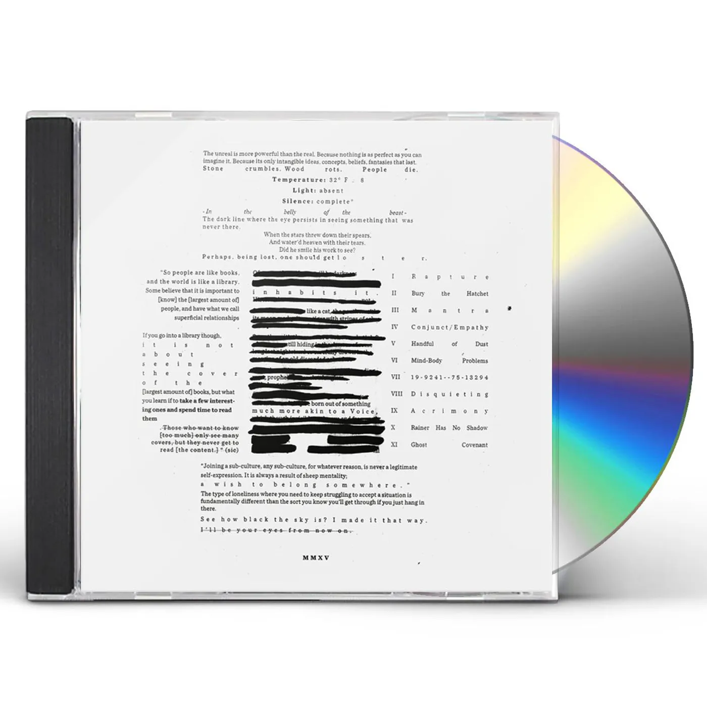 CW/A WORDS UNSPOKEN ACTS UNDONE CD