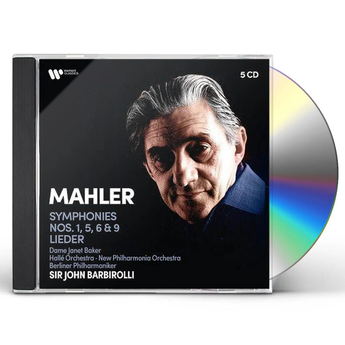 SIR JOHN BARBIROLI MAHLER: SYMPHONIES NOS. 1 5 6 9 LIEDER CD