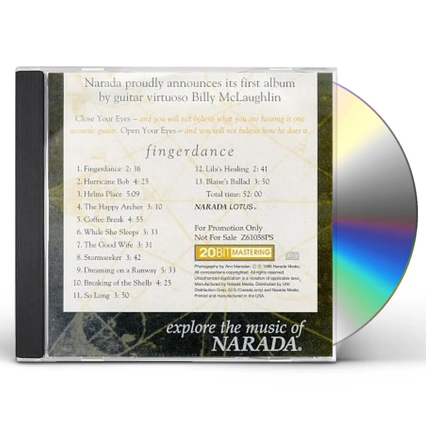 Billy McLaughlin FINGERDANCE CD