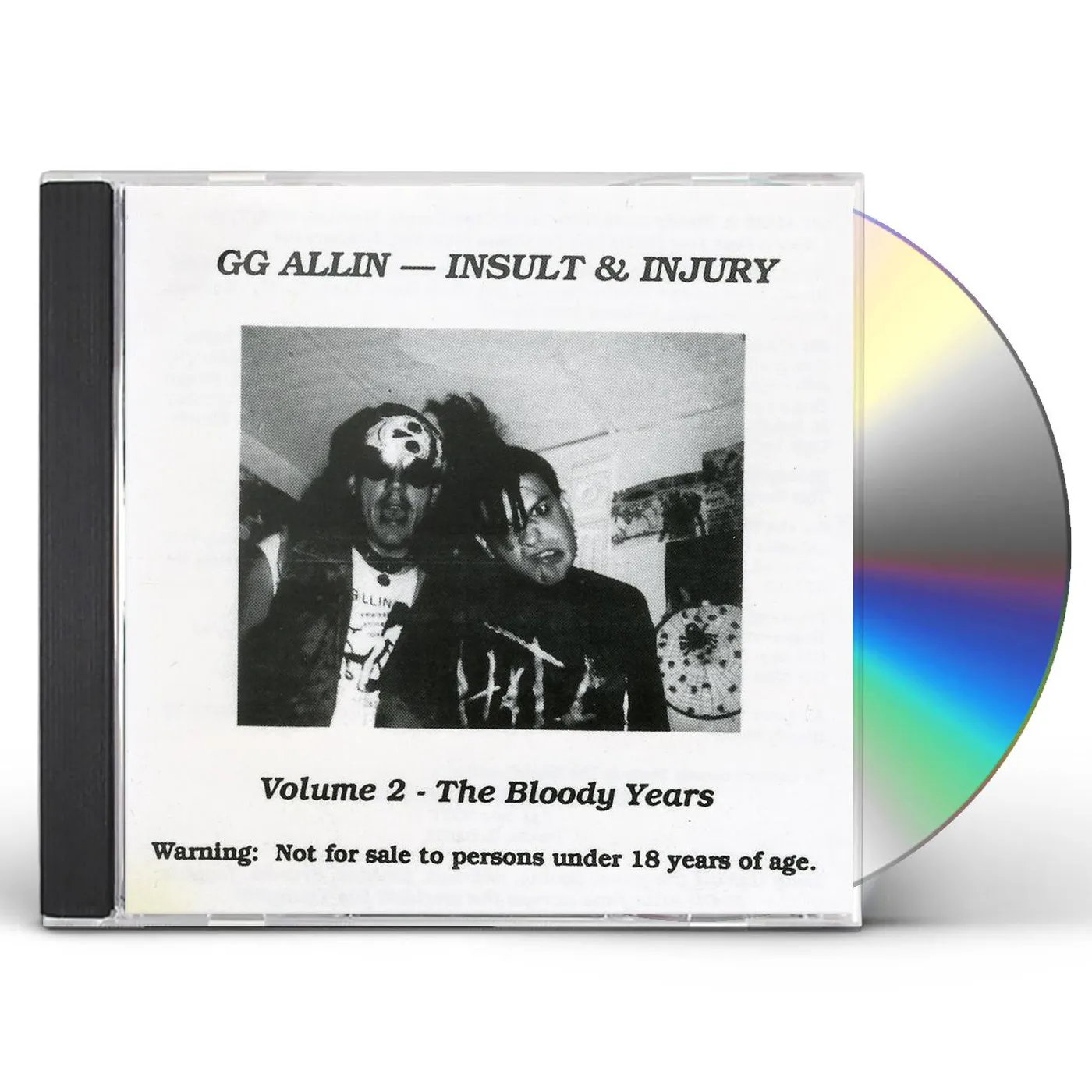 GG Allin BLOODY YEARS CD