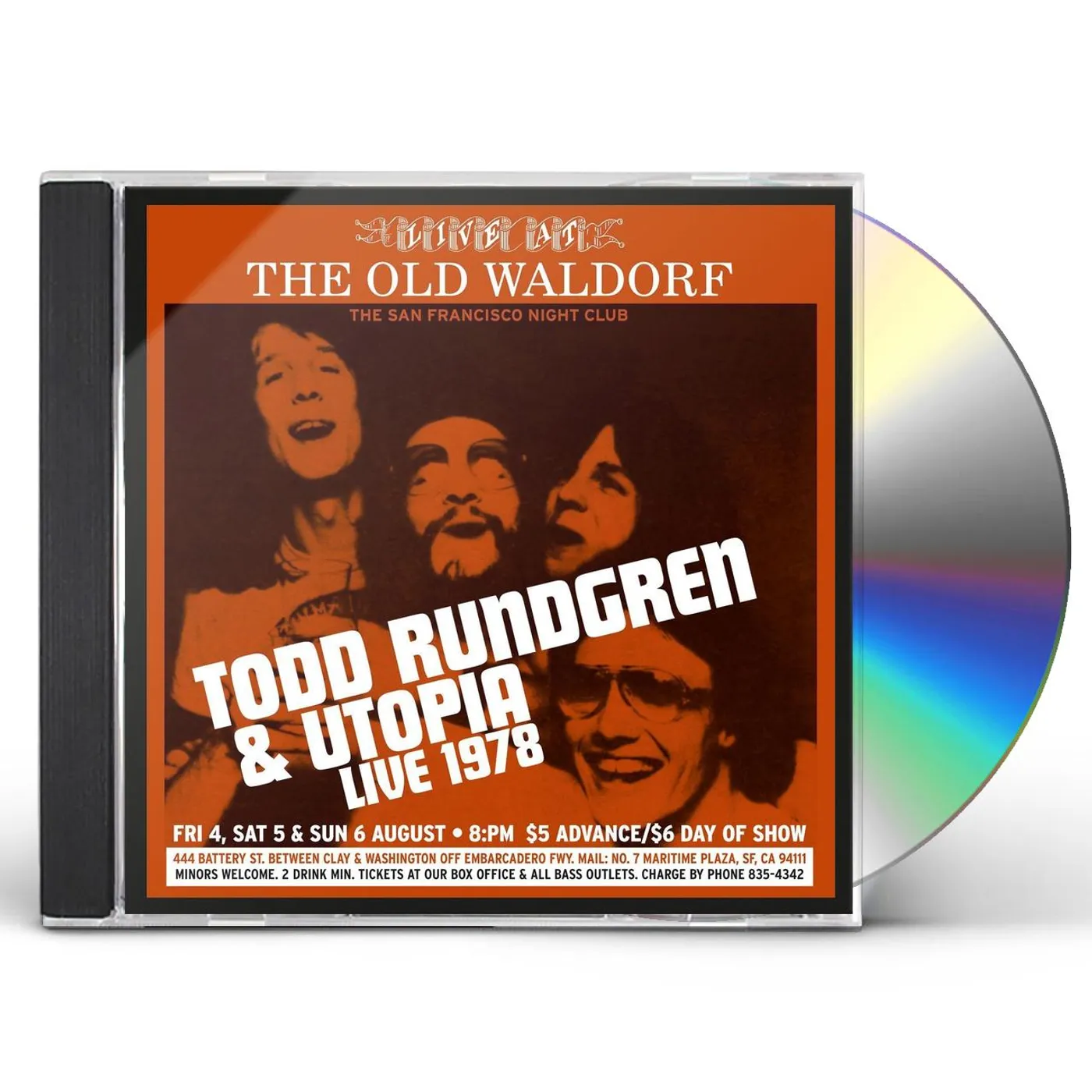 Todd Rundgren & Utopia LIVE AT THE OLD WALDORF - SAN FRANCISCO AUG 1978 CD